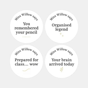 Personalised Sarcastic Behaviour Stickers for Teens – Minimalist Teacher Reward Stickers
