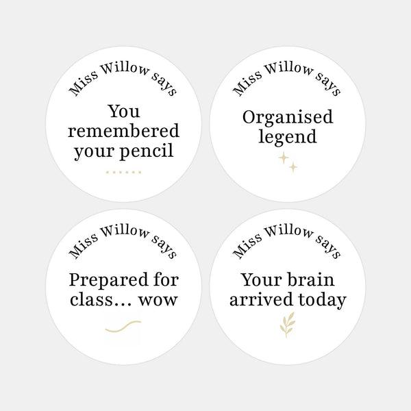 Personalised Sarcastic Behaviour Stickers for Teens – Minimalist Teacher Reward Stickers
