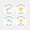 Personalised Star & Trophy Teacher Reward Stickers – Custom Name Classroom Praise Labels