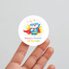 Personalised Superhero Easter Bunny Stickers | Custom Name Easter Stickers for Kids | Easter Gift Labels