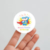 Personalised Superhero Easter Bunny Stickers | Custom Name Easter Stickers for Kids | Easter Gift Labels - Sticksy Prints Australia