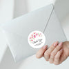 Personalised Sweet Pea Wedding Thank You Stickers | Pink Floral Favour Labels