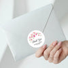 Personalised Sweet Pea Wedding Thank You Stickers | Pink Floral Favour Labels - Sticksy Prints Australia