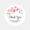 Personalised Sweet Pea Wedding Thank You Stickers | Pink Floral Favour Labels - Sticksy Prints Australia