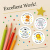 Personalised Teacher Reward Stickers Custom Name Label Jungle Animals Set
