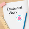 Personalised Teacher Reward Stickers – Cute Animal Classroom Praise Labels (Bunny Cat Panda Bear)