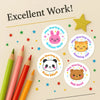 Personalised Teacher Reward Stickers – Cute Animal Classroom Praise Labels (Bunny, Cat, Panda, Bear) - Sticksy Prints Australia