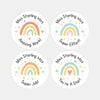 Personalised Teacher Reward Stickers – Hand-Drawn Pastel Rainbow Classroom Praise Labels - Sticksy Prints Australia
