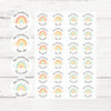 Personalised Teacher Reward Stickers – Hand-Drawn Pastel Rainbow Classroom Praise Labels
