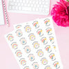 Personalised Teacher Reward Stickers Labels Pastel Rainbow & Shooting Star Set