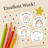 Personalised Teacher Reward Stickers Labels Rainbow & Star Collection