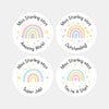 Personalised Teacher Reward Stickers – Pastel Rainbow Classroom Praise Labels Pack