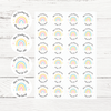 Personalised Teacher Reward Stickers – Pastel Rainbow Positive Classroom Labels