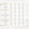 Personalised Teacher Reward Stickers – Pastel Rainbow Positive Classroom Labels - Sticksy Prints Australia