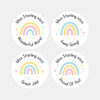 Personalised Teacher Reward Stickers – Pastel Rainbow Positive Classroom Labels