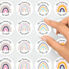 Personalised Teacher Reward Stickers Pastel Rainbow Set