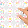 Personalised Teacher Reward Stickers – Pastel Rainbow & Star Classroom Motivation Labels