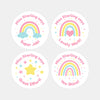 Personalised Teacher Reward Stickers – Pastel Rainbow & Star Classroom Motivation Labels