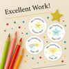 Personalised Teacher Reward Stickers – Pastel Star, Trophy & Shooting Star Classroom Praise Labels - Sticksy Prints Australia