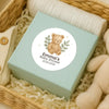 Personalised Teddy Bear Baby Shower Stickers with Greenery – Neutral Watercolour Favour Labels - Sticksy Prints Australia