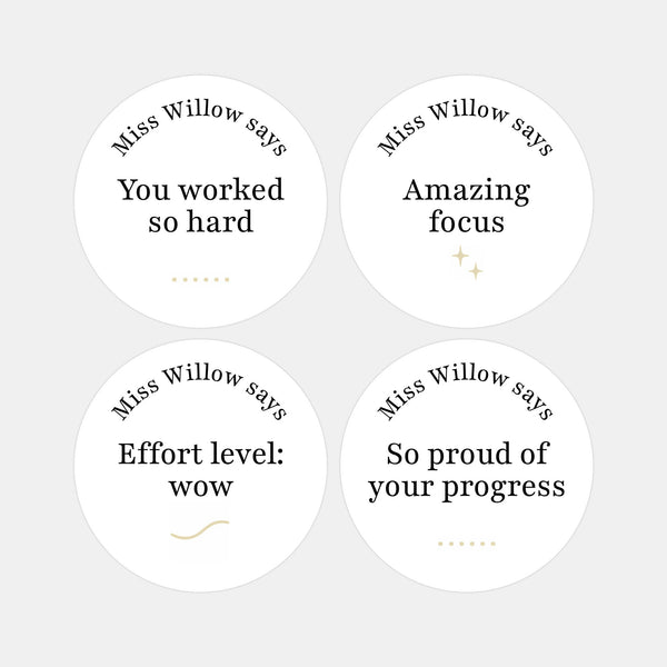 Personalised Teen Effort Stickers – Minimalist Progress & Focus Teacher Reward Stickers