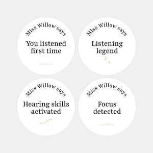 Personalised Teen Listening Stickers – Minimalist Focus & Attention Reward Stickers for Teachers