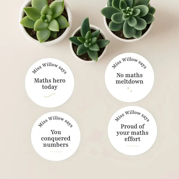 Personalised Teen Maths Stickers – Minimalist Funny Maths Reward Stickers for High School Teachers - Sticksy Prints Australia