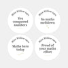 Personalised Teen Maths Stickers – Minimalist Funny Maths Reward Stickers for High School Teachers