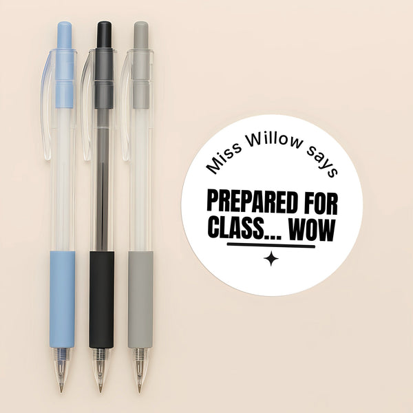 Personalised Teen Organisation Stickers – Funny Minimalist Teacher Reward Stickers