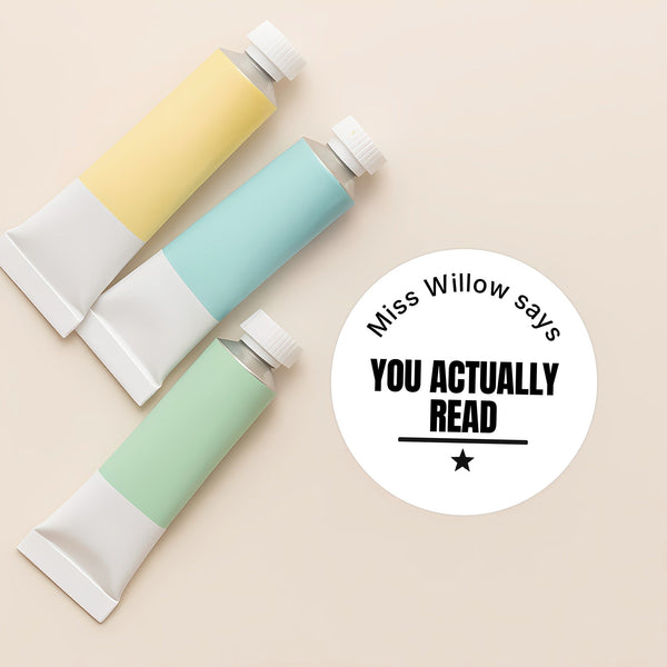 Personalised Teen Reading Stickers – Minimalist Funny Literacy Reward Labels