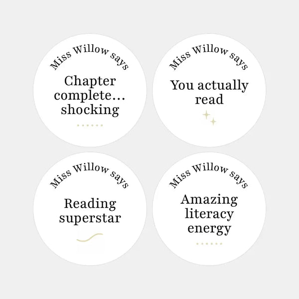Personalised Teen Reading Stickers – Minimalist Funny Literacy Reward Stickers for High School Teachers - Sticksy Prints Australia