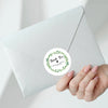 Personalised Thank You Wedding Stickers – Green Leaf Wreath Design
