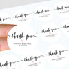 Personalised Thank You Wedding Stickers – Modern Script with Blush Pink Heart
