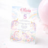Personalised Unicorn Birthday Invitations | Magical Rainbow Party Invites - Sticksy Prints Australia