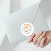 Personalised Wedding Thank You Stickers | Apricot & Ivory Rose Floral Design - Sticksy Prints Australia