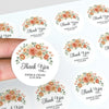 Personalised Wedding Thank You Stickers | Apricot Rose Floral Design - Sticksy Prints Australia