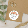 Personalised Wedding Thank You Stickers | Apricot Rose Floral Design - Sticksy Prints Australia