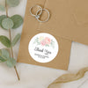 Personalised Wedding Thank You Stickers | Blush & Ivory Rose Floral Design
