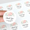 Personalised Wedding Thank You Stickers | Blush & Ivory Rose Floral Design - Sticksy Prints Australia