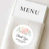 Personalised Wedding Thank You Stickers | Blush & Ivory Rose Floral Design - Sticksy Prints Australia