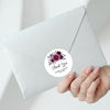 Personalised Wedding Thank You Stickers | Burgundy & Plum Floral Design