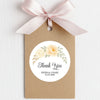 Personalised Wedding Thank You Stickers | Cream & Ivory Rose Floral Design