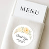 Personalised Wedding Thank You Stickers | Cream & Ivory Rose Floral Design - Sticksy Prints Australia