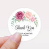 Personalised Wedding Thank You Stickers | Dusty Mauve & Blush Rose Floral Design