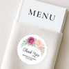 Personalised Wedding Thank You Stickers | Dusty Mauve & Blush Rose Floral Design