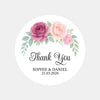 Personalised Wedding Thank You Stickers | Dusty Mauve & Blush Rose Floral Design