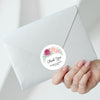 Personalised Wedding Thank You Stickers | Dusty Mauve & Blush Rose Floral Design