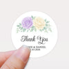 Personalised Wedding Thank You Stickers | Lavender & Ivory Rose Floral Design