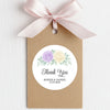 Personalised Wedding Thank You Stickers | Lavender & Ivory Rose Floral Design