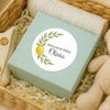Personalised Welcome Baby Lemon Stickers with Greenery – Watercolour Citrus Favour Labels - Sticksy Prints Australia